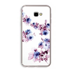 CaseCompany Waterverf bloemen: Samsung Galaxy J4 Plus Transparant Hoesje