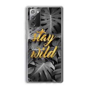 CaseCompany Stay wild: Samsung Galaxy Note 20 / Note 20 5G Transparant Hoesje