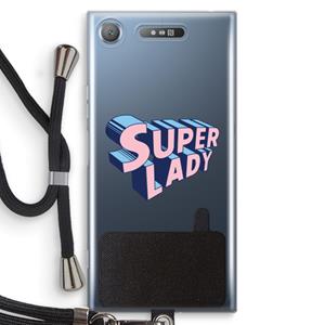 CaseCompany Superlady: Sony Xperia XZ1 Transparant Hoesje met koord