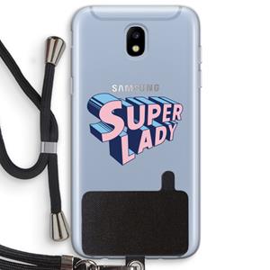 CaseCompany Superlady: Samsung Galaxy J5 (2017) Transparant Hoesje met koord