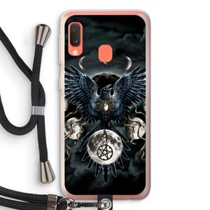 CaseCompany Sinister Wings: Samsung Galaxy A20e Transparant Hoesje met koord