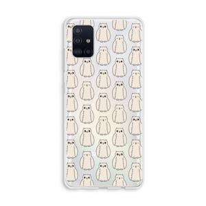 CaseCompany Uilen: Galaxy A51 4G Transparant Hoesje