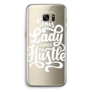 CaseCompany Hustle Lady: Samsung Galaxy S7 Edge Transparant Hoesje