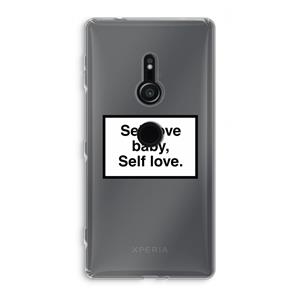 CaseCompany Self love: Sony Xperia XZ2 Transparant Hoesje
