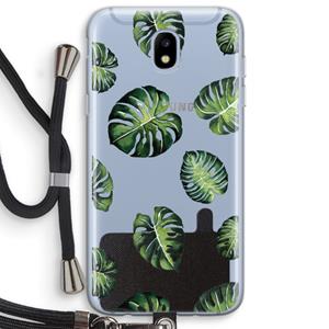 CaseCompany Tropische bladeren: Samsung Galaxy J5 (2017) Transparant Hoesje met koord