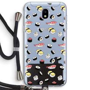 CaseCompany Sushi time: Samsung Galaxy J5 (2017) Transparant Hoesje met koord