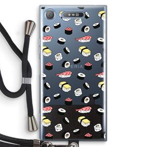 CaseCompany Sushi time: Sony Xperia XZ1 Transparant Hoesje met koord