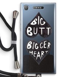 CaseCompany Big butt bigger heart: Sony Xperia XZ1 Transparant Hoesje met koord