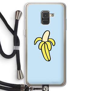 CaseCompany Banana: Samsung Galaxy A8 (2018) Transparant Hoesje met koord