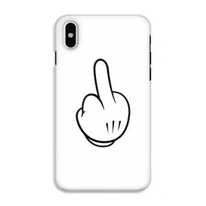 CaseCompany Middle finger white: iPhone X Tough Case