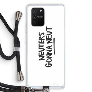 CaseCompany Neuters: Samsung Galaxy S10 Lite Transparant Hoesje met koord