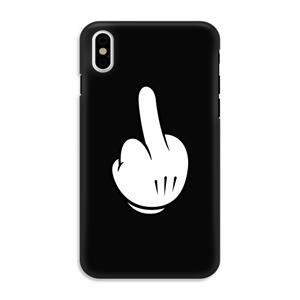 CaseCompany Middle finger black: iPhone X Tough Case