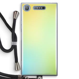 CaseCompany Minty mist pastel: Sony Xperia XZ1 Transparant Hoesje met koord