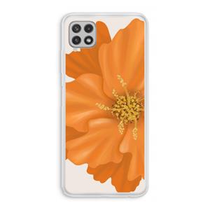 CaseCompany Orange Ellila flower: Samsung Galaxy A22 4G Transparant Hoesje