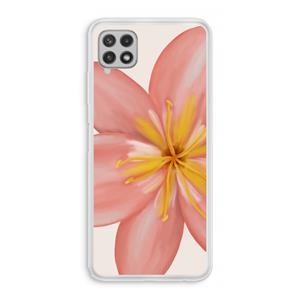 CaseCompany Pink Ellila Flower: Samsung Galaxy A22 4G Transparant Hoesje