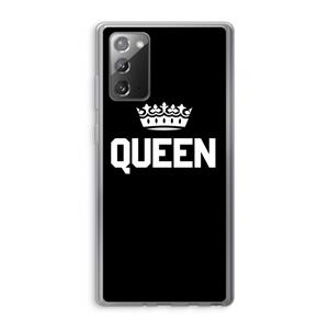 CaseCompany Queen zwart: Samsung Galaxy Note 20 / Note 20 5G Transparant Hoesje