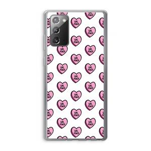 CaseCompany GIRL POWER: Samsung Galaxy Note 20 / Note 20 5G Transparant Hoesje