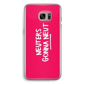 CaseCompany Neuters (roze): Samsung Galaxy S7 Edge Transparant Hoesje