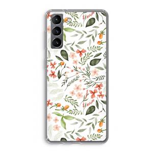 CaseCompany Sweet little flowers: Samsung Galaxy S21 Transparant Hoesje