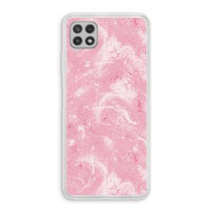 CaseCompany Abstract Painting Pink: Samsung Galaxy A22 4G Transparant Hoesje