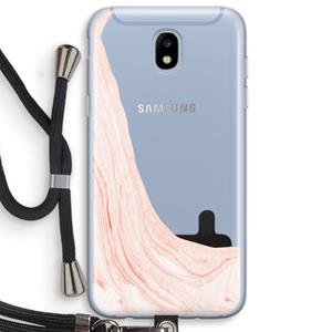 CaseCompany Peach bath: Samsung Galaxy J5 (2017) Transparant Hoesje met koord