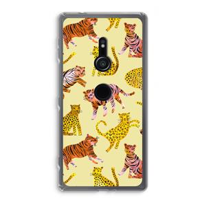 CaseCompany Cute Tigers and Leopards: Sony Xperia XZ2 Transparant Hoesje