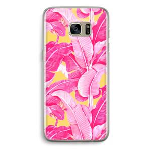 CaseCompany Pink Banana: Samsung Galaxy S7 Edge Transparant Hoesje