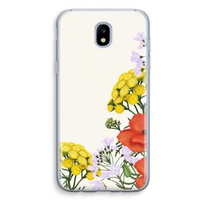 CaseCompany Wilde bloemen: Samsung Galaxy J5 (2017) Transparant Hoesje