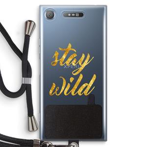 CaseCompany Stay wild: Sony Xperia XZ1 Transparant Hoesje met koord