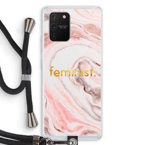 CaseCompany Feminist: Samsung Galaxy S10 Lite Transparant Hoesje met koord