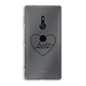 CaseCompany Best heart black: Sony Xperia XZ2 Transparant Hoesje