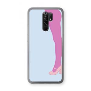 CaseCompany Pink panty: Xiaomi Redmi 9 Transparant Hoesje