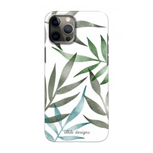 CaseCompany Tropical watercolor leaves: Volledig geprint iPhone 12 Pro Hoesje