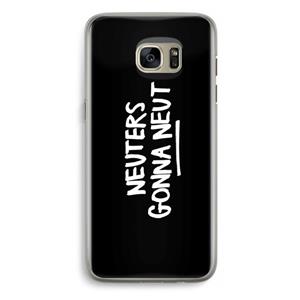 CaseCompany Neuters (zwart): Samsung Galaxy S7 Edge Transparant Hoesje