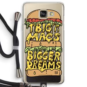 CaseCompany Big Macs Bigger Dreams: Samsung Galaxy A5 (2016) Transparant Hoesje met koord