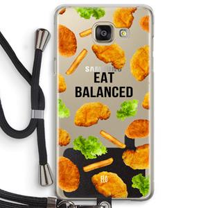 CaseCompany Eat Balanced: Samsung Galaxy A5 (2016) Transparant Hoesje met koord