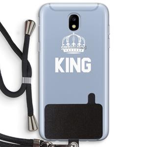 CaseCompany King zwart: Samsung Galaxy J5 (2017) Transparant Hoesje met koord