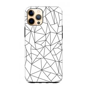 CaseCompany Geometrische lijnen zwart: iPhone 12 Pro Max Tough Case