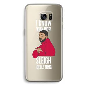 CaseCompany Sleigh Bells Ring: Samsung Galaxy S7 Edge Transparant Hoesje