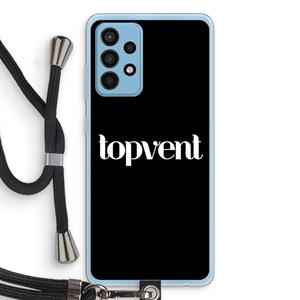CaseCompany Topvent Zwart: Samsung Galaxy A52 Transparant Hoesje met koord