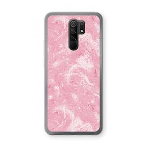 CaseCompany Abstract Painting Pink: Xiaomi Redmi 9 Transparant Hoesje