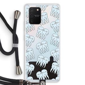 CaseCompany Octopussen: Samsung Galaxy S10 Lite Transparant Hoesje met koord