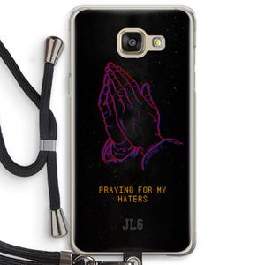 CaseCompany Praying For My Haters: Samsung Galaxy A5 (2016) Transparant Hoesje met koord