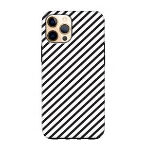 CaseCompany Strepen zwart-wit: iPhone 12 Pro Max Tough Case