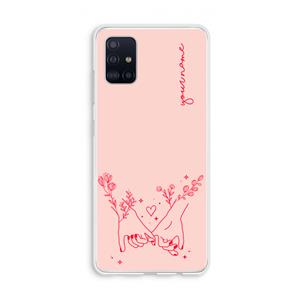 CaseCompany Best Friends: Galaxy A51 4G Transparant Hoesje