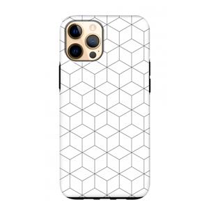 CaseCompany Zwart-witte kubussen: iPhone 12 Pro Max Tough Case