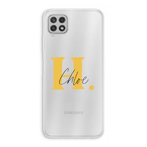 CaseCompany Amber Script: Samsung Galaxy A22 4G Transparant Hoesje