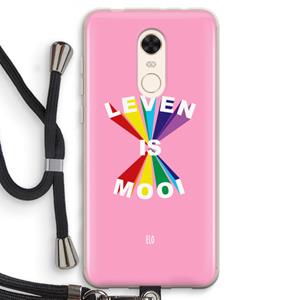 CaseCompany Het Leven Is Mooi: Xiaomi Redmi 5 Transparant Hoesje met koord