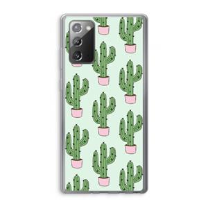 CaseCompany Cactus Lover: Samsung Galaxy Note 20 / Note 20 5G Transparant Hoesje