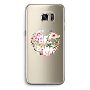 CaseCompany GRL PWR Flower: Samsung Galaxy S7 Edge Transparant Hoesje